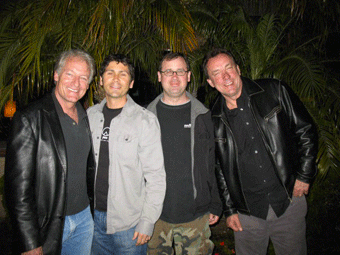 Don Argento with Perry King and Neil Peart